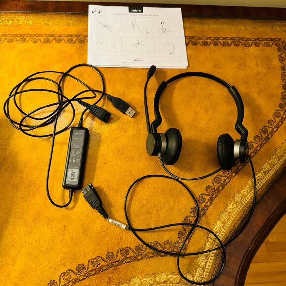Jabra Biz 2300 USB Duo Wired Professional Call Center Headset NEW - Picture 8 of 11